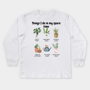 Things I Do In My Spare Time Kids Long Sleeve T-Shirt